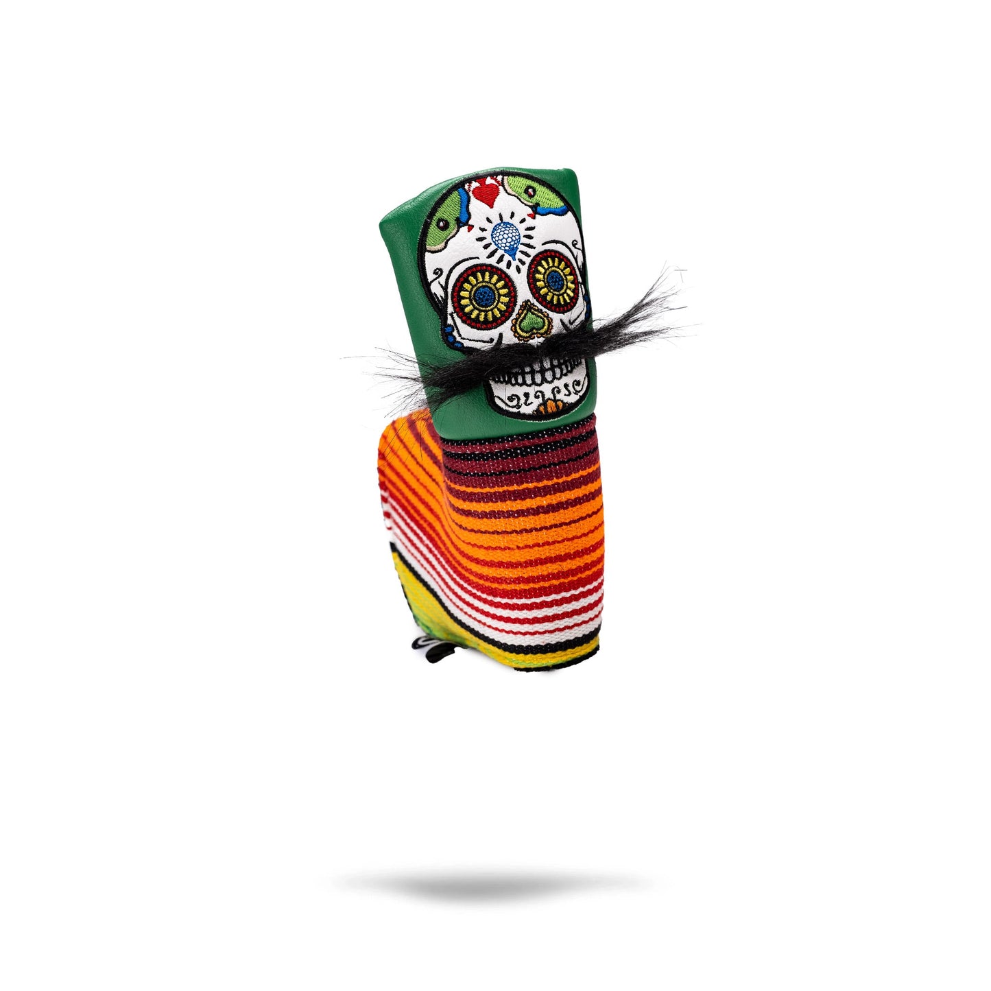Mustache Sugar Skull - Blade Putter Cover Black