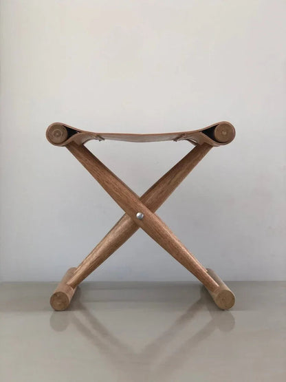 Polo X Shape Leather Stool