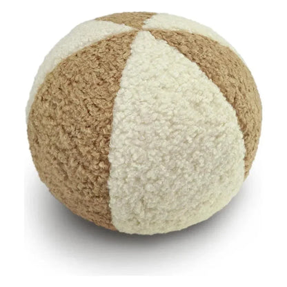 Poodle Ball II Latte Brown Throw Pillow With Insert