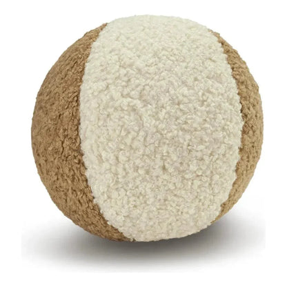 Poodle Ball II Latte Brown Throw Pillow With Insert