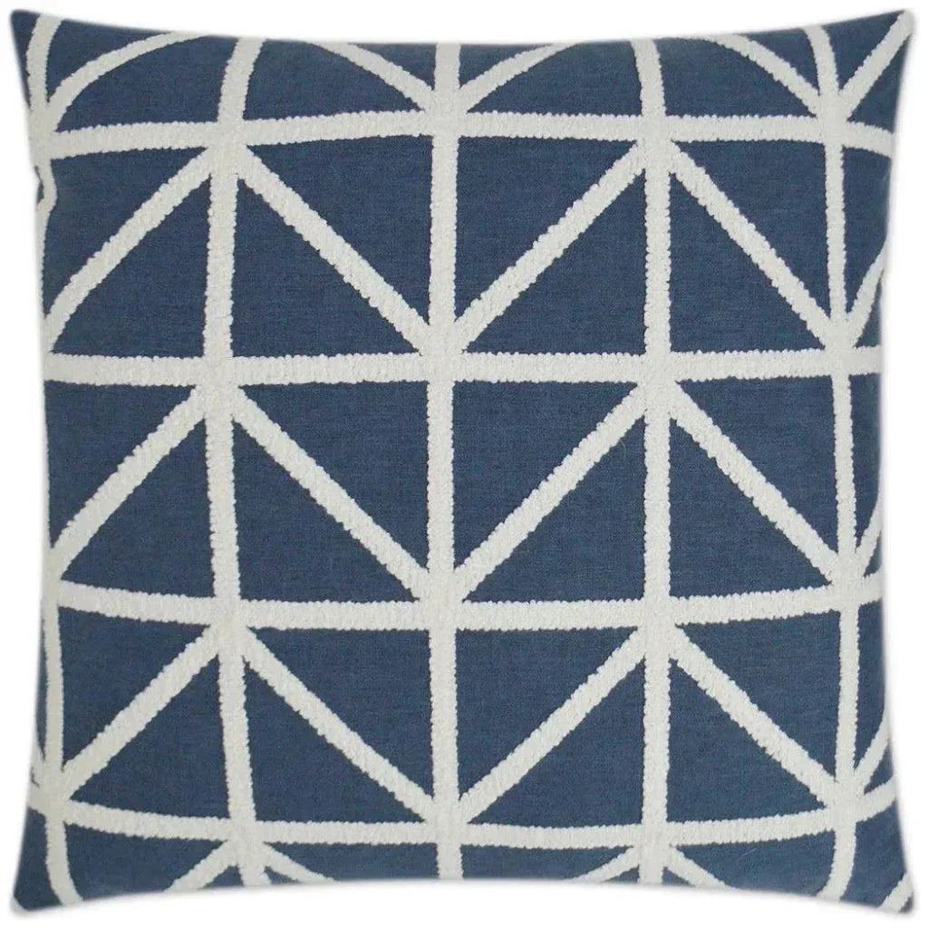 Port Of Call Blue Throw Pillow With Insert