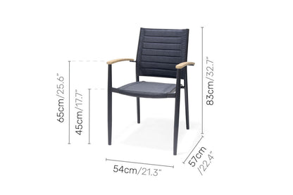 Portals Dark Lite 7 Piece Rectangular Dining Set