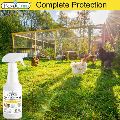 Poultry Spray 128 oz | Plant Based Natural Non-Toxic | Premo Guard