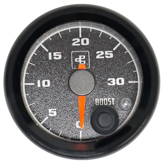 Power Driven Black 2-1/16" 30 psi Boost Gauge with Warning
