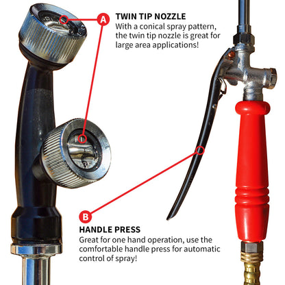 5 Gallon Gas Backpack Sprayer 450 PSI Pump with Nozzle Bundle