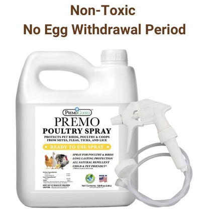 Poultry Spray 128 oz | Plant Based Natural Non-Toxic | Premo Guard