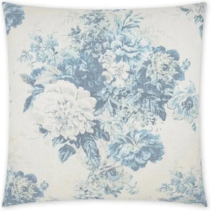 Prudence Floral Blue Large Throw Pillow Insert