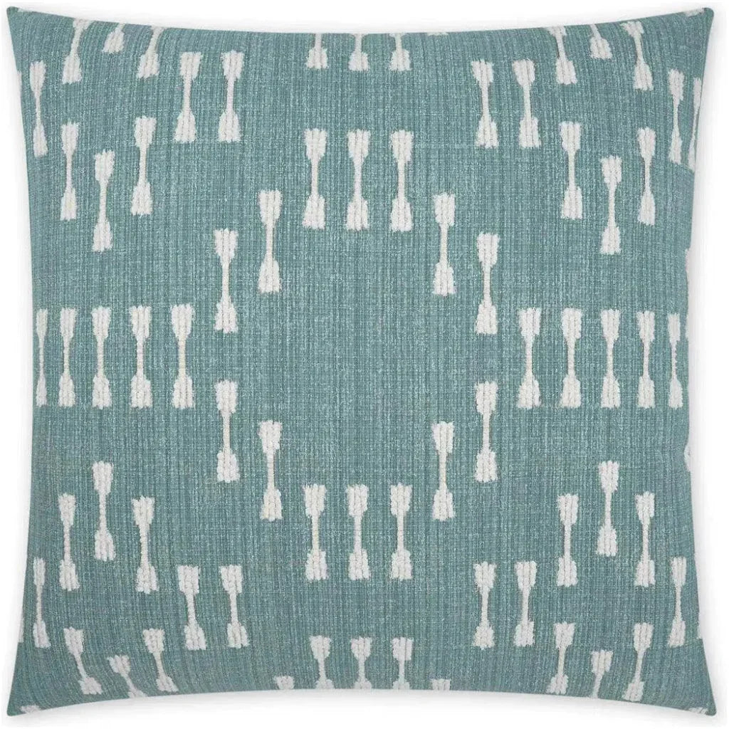 Purnima Aqua Global Teal Large Throw Pillow Insert