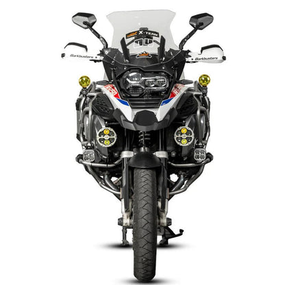 RM02 Motorcycle Rearview Mirror – 1200R Spherical Lens, CNC Aluminum, Anti-Glare & Quick-Fold Design