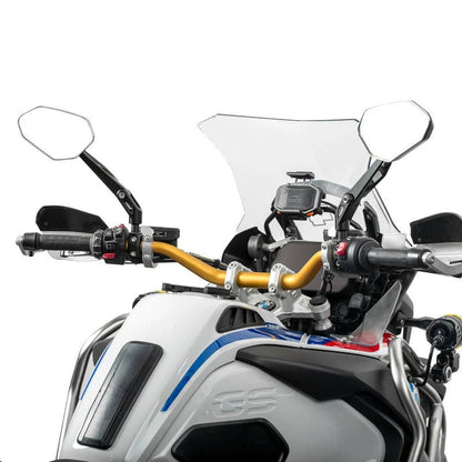 RM02 Motorcycle Rearview Mirror – 1200R Spherical Lens, CNC Aluminum, Anti-Glare & Quick-Fold Design
