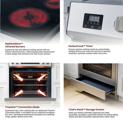 Rangaire 30" Electric Range AirFry Convection Oven Slide-in Stainless Steel RRE303TS