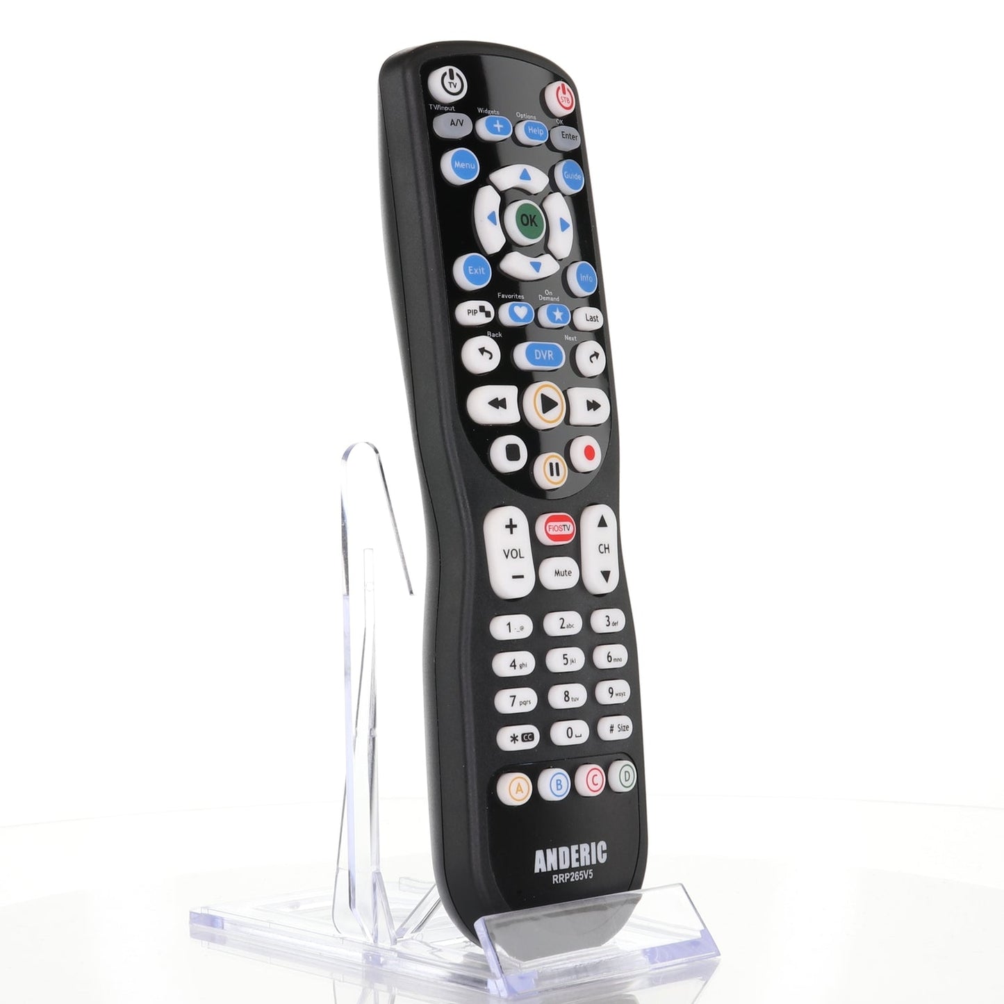 Anderic RRP265V5 Replacement 2-Device Universal Remote Control for Verizon FiOS Cable - P265v5