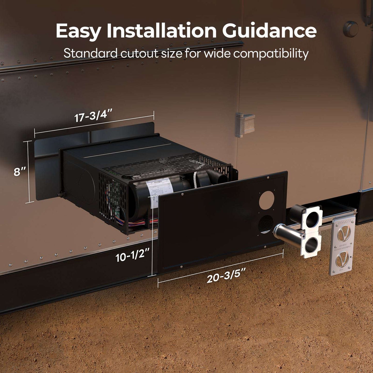Fogatti 35,000 BTU Quiet LP Gas Propane RV Furnace, Smart Triple Explosion-Proof, Easy Install