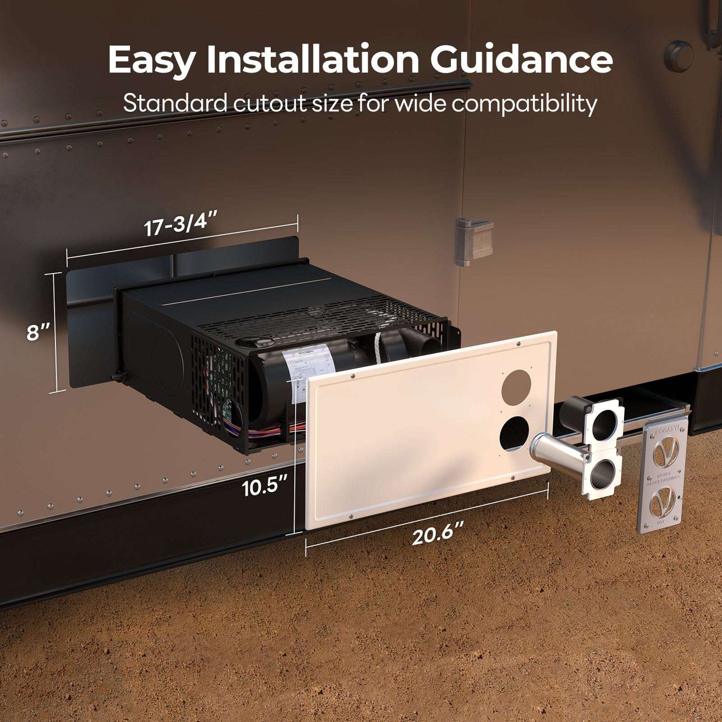 Fogatti 35,000 BTU Quiet LP Gas Propane RV Furnace, Smart Triple Explosion-Proof, Easy Install