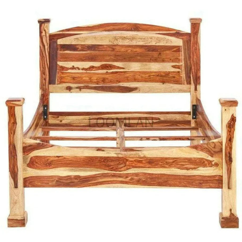 Raven Brown Wooden Bed Frame