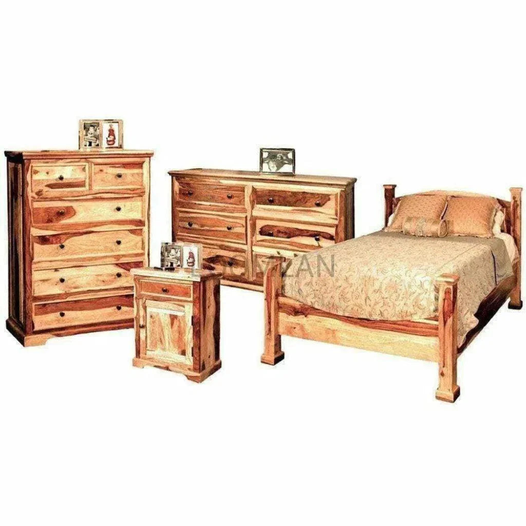 Raven Brown Wooden Bed Frame