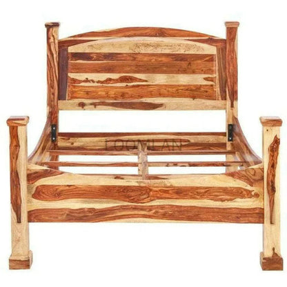 Raven Brown Wooden Bed Frame