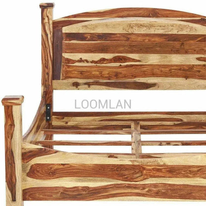 Raven Brown Wooden Bed Frame