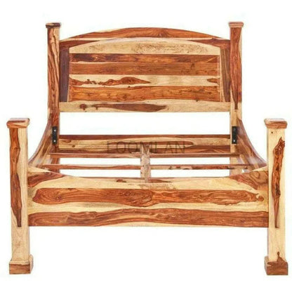 Raven Brown Wooden Bed Frame