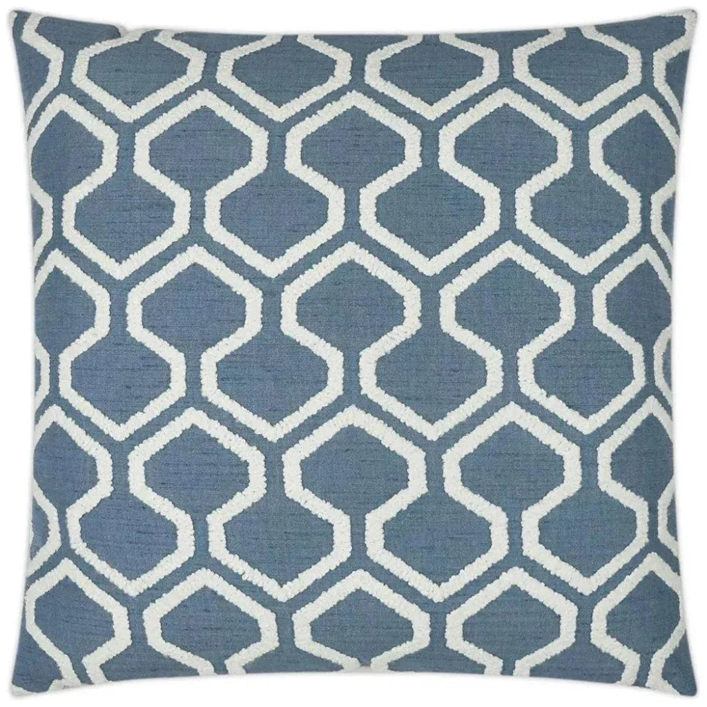 Raw Edges Capri Blue Throw Pillow Insert