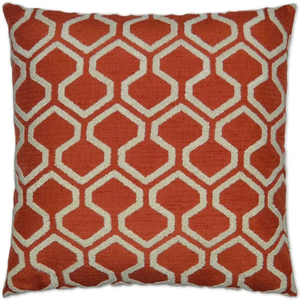 Raw Edges Paprika Throw Pillow With Insert