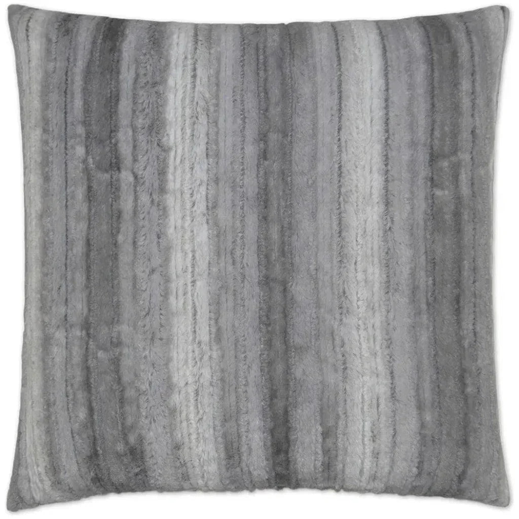 Raya Fur Grey Throw Pillow With Insert