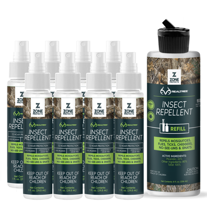 Zone Realtree Hunter's Pack Insect Repellent Spray, 1oz Case + Refill
