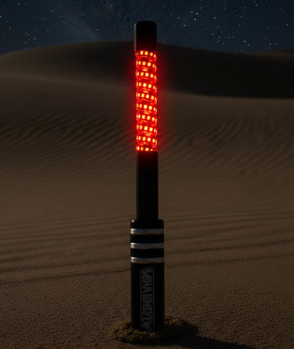 Big Moe Pink Edition LED Whips | Solid Color High-Output Safety Whips | Pair