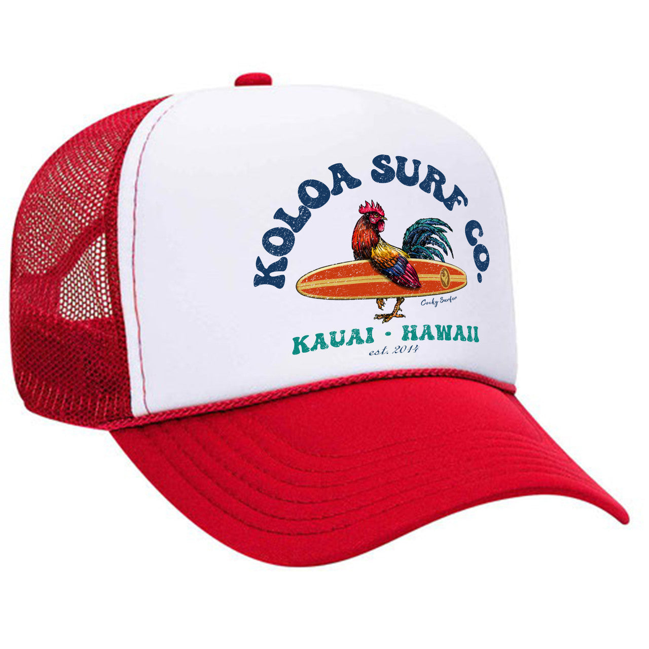 Cocky Surfer Foam Trucker Hat - Classic Mesh Snapback Cap
