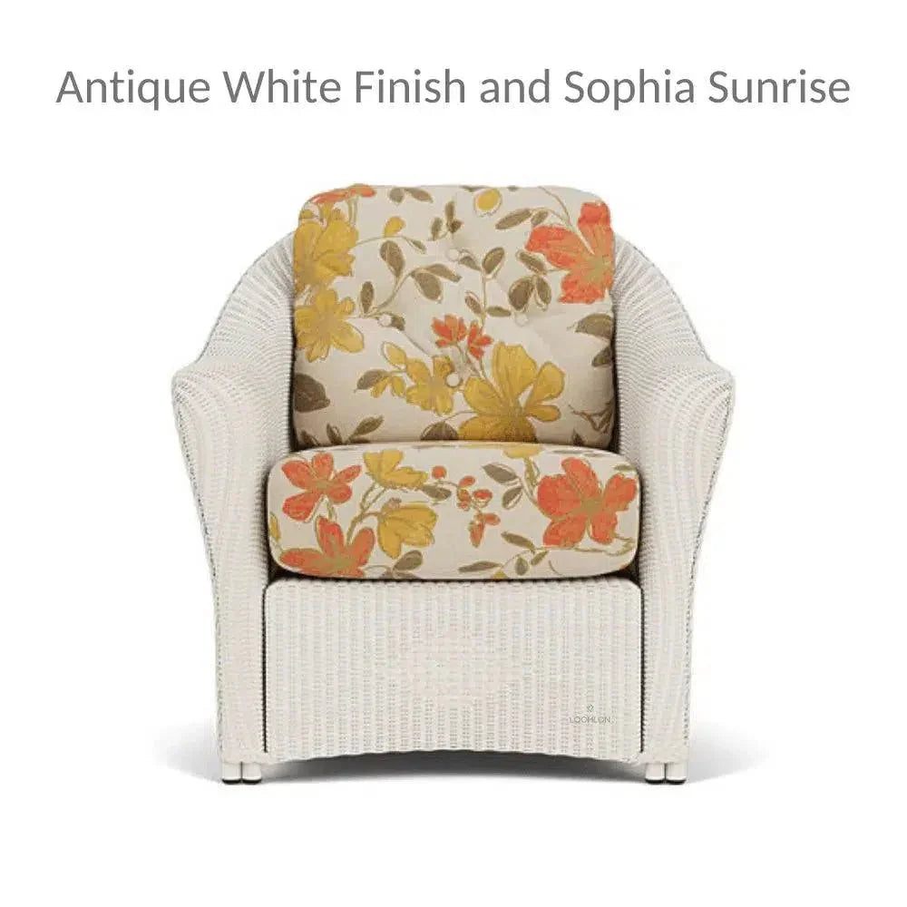 Reflections Wicker Lounge Chair with Sunbrella Cushions