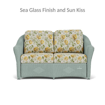 Reflections Wicker Loveseat with Sunbrella Cushions