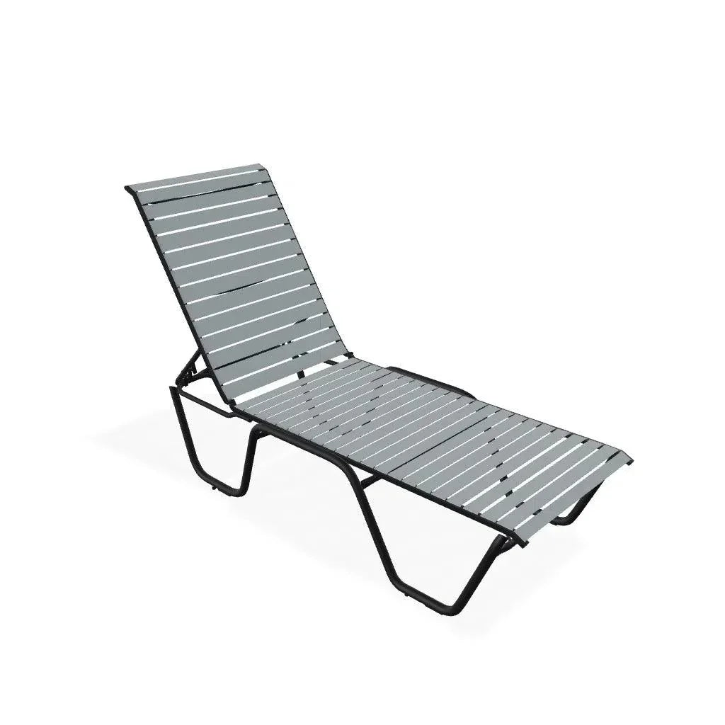 Reliance 4-Posiion Lay-flat Stacking Armless Outdoor Chaise