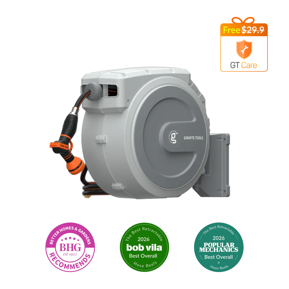 Retractable Garden Hose Reel-1/2in-130ft