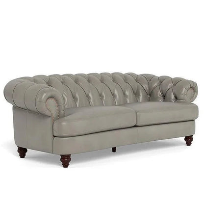 Retro Chesterfield-Inspired Leather Sofa Retro