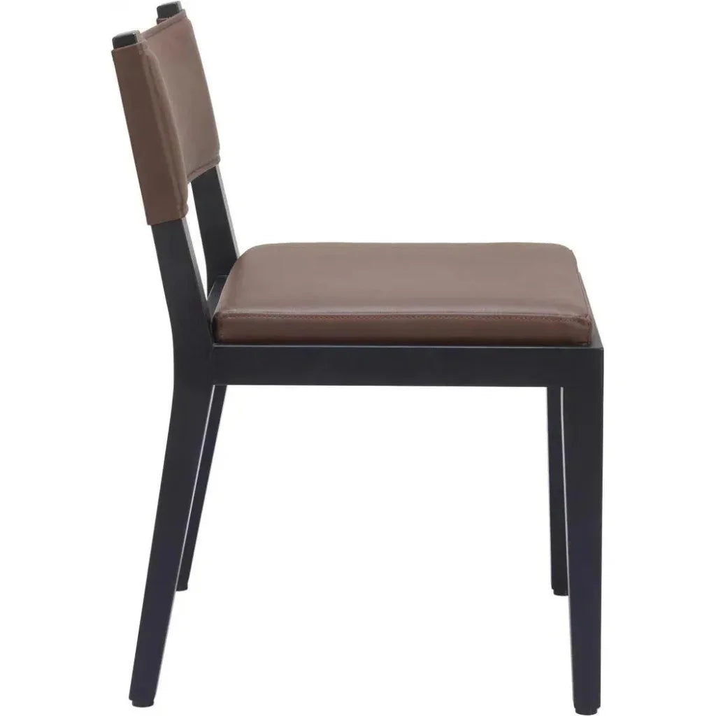 Roxas Wood Brown Armless Dining Chair 2PC