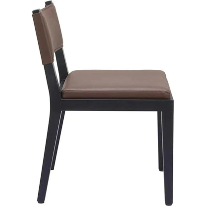 Roxas Wood Brown Armless Dining Chair 2PC