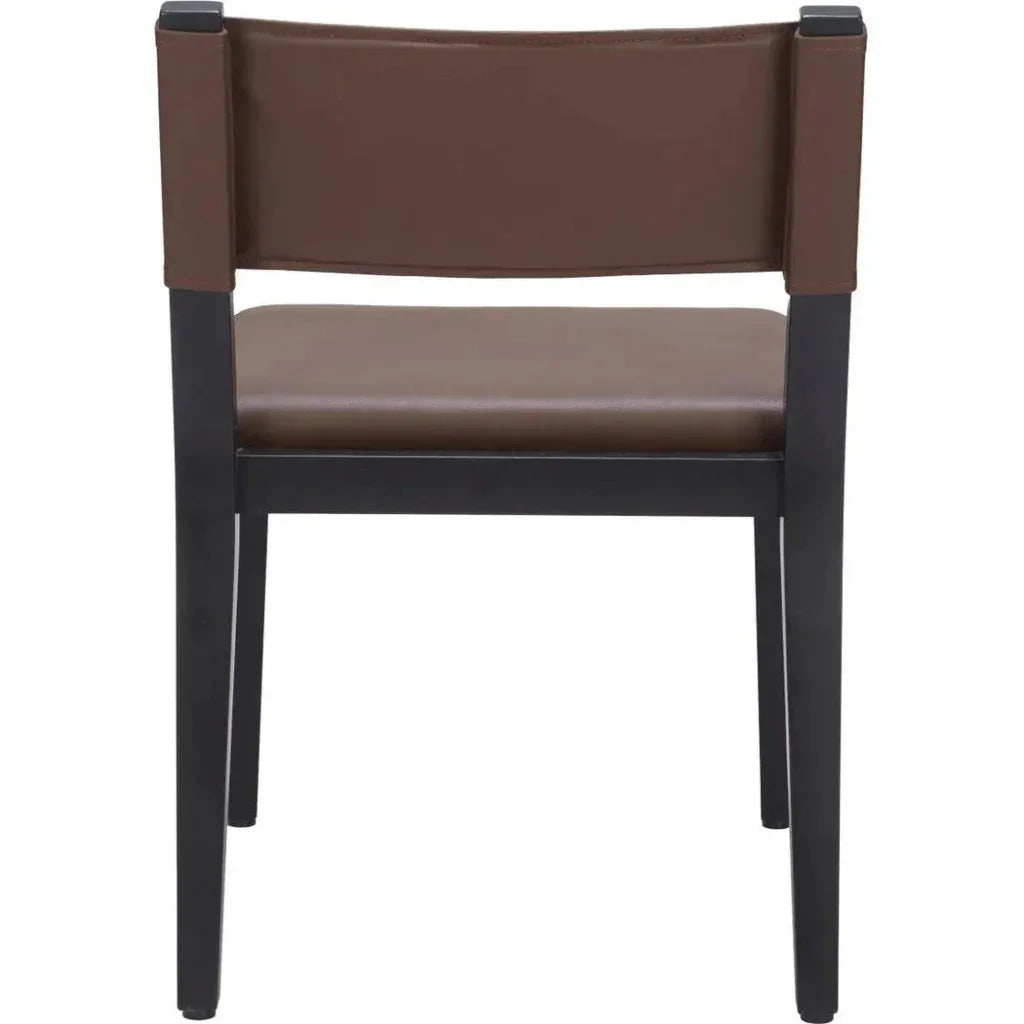 Roxas Wood Brown Armless Dining Chair 2PC
