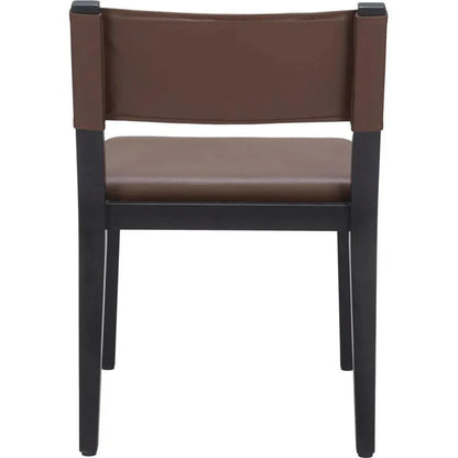 Roxas Wood Brown Armless Dining Chair 2PC