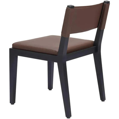 Roxas Wood Brown Armless Dining Chair 2PC