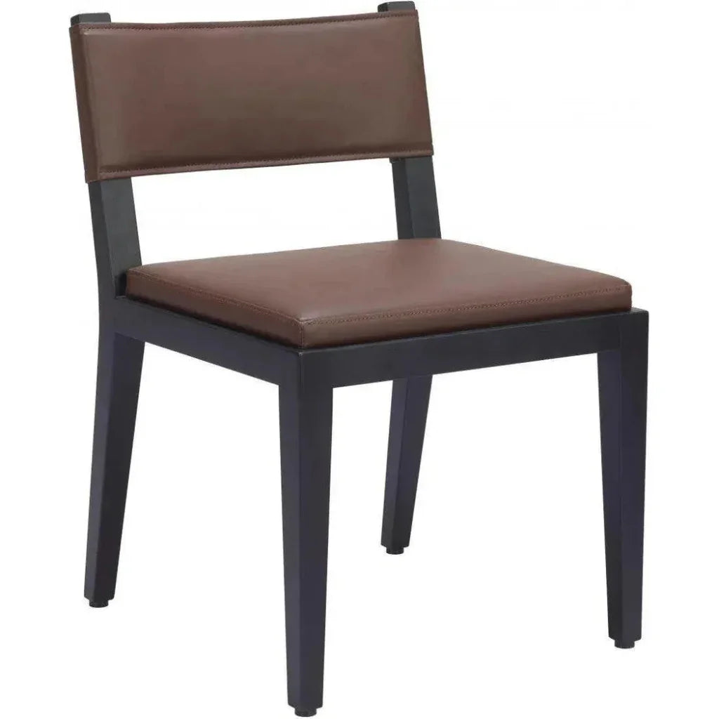 Roxas Wood Brown Armless Dining Chair 2PC