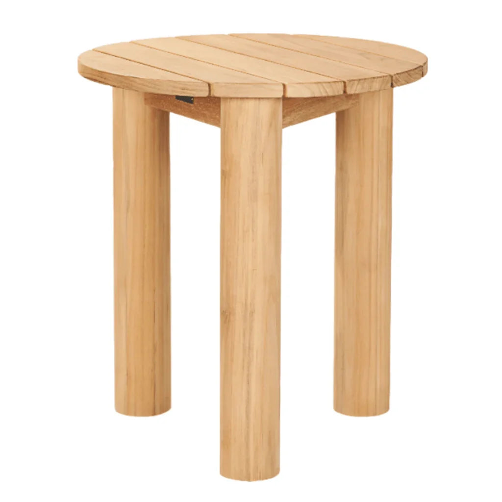 Rudolph Teak Patio Round Side Table