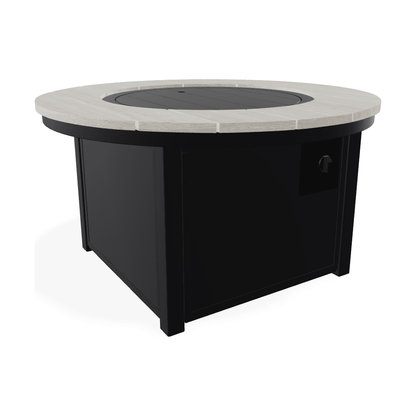 42" Round Rustic Polymer Top Chat Height Fire Table