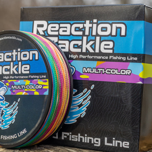 Reaction Tackle Braided Fishing Line - Multi-Color