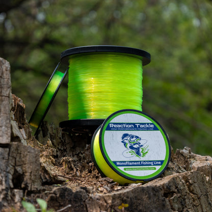 Reaction Tackle Nylon Monofilament Fishing Line - 1 Pound Jumbo Spools