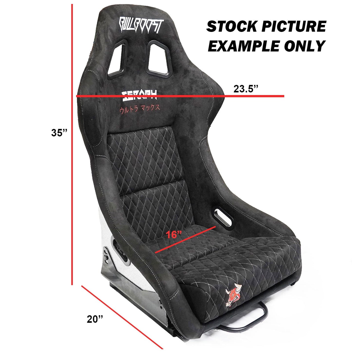 Café Bull Boost Adjustable Racing Lowered Ultra Max Bucket Seat with Slider Rails