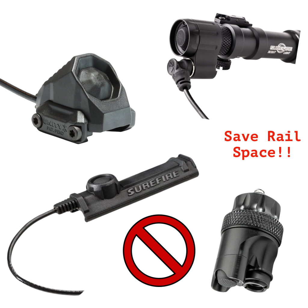 Dual Function Cable Port Tailcap for Z-BOLT®, Surefire, Modlite, & Arisaka "Scout" Compatible Lights & Light Bodies