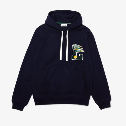 Lacoste Men’s Pennants L Badge Hooded Cotton Fleece Sweatshirt