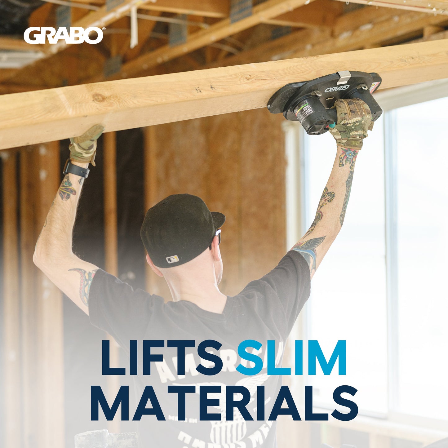 GRABO Slender Seal 4in Narrow Pad for Plank Tile, 132 lb