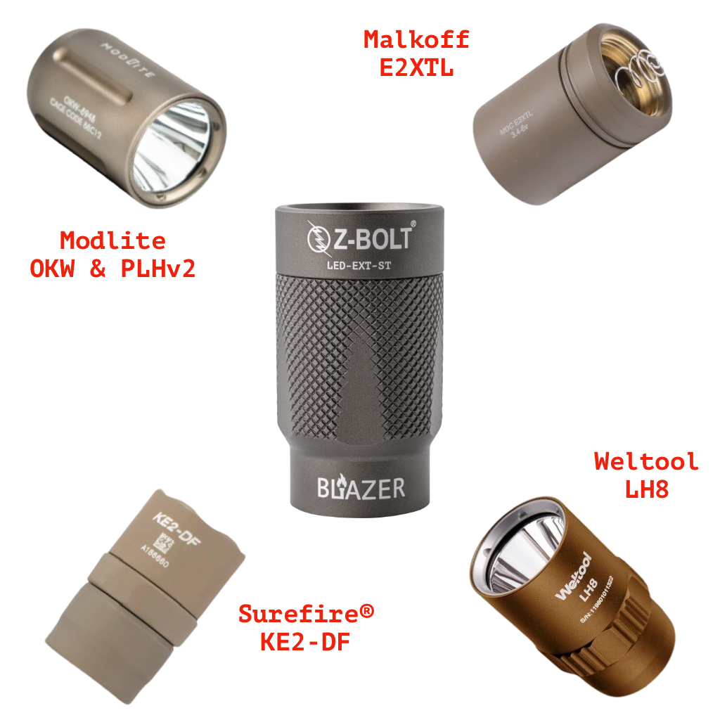LED Light Heads for 300/600  & 18350/18650 Light Bodies