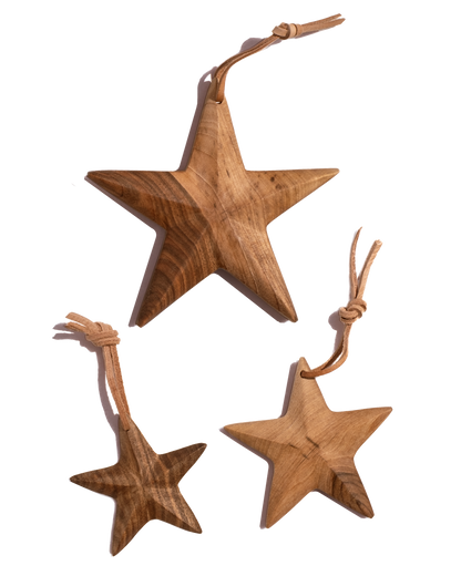 Walnut Star Ornament